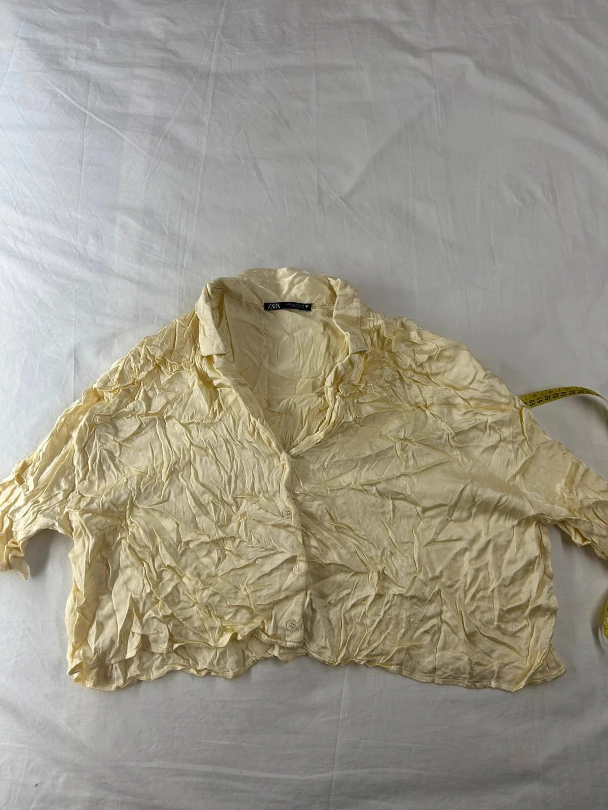 Chemise jaune beige zara